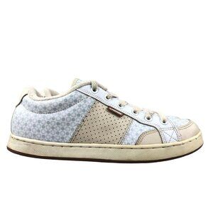 Osiris Women's Size 10 Aries Tan Light Blue Leather Lace-Up Low Top Sneakers